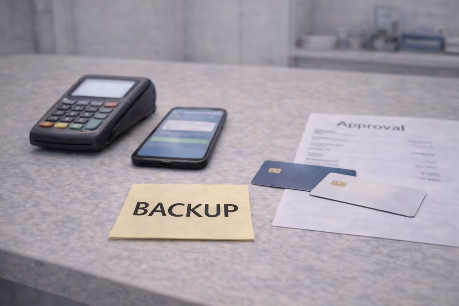 Backup payment method ready in case direct billing approval fails at the vet