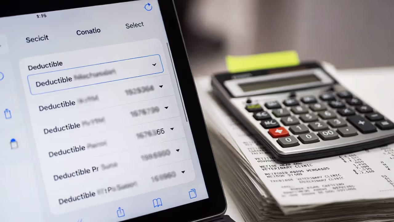 Selecting a higher deductible to reduce annual pet insurance cost